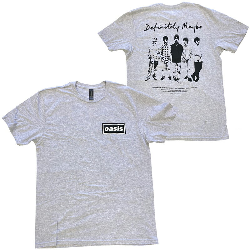 オアシス・OASIS・DEFINITELY MAYBE PROMO・グレー・Tシャツ・ロックTシャツ・オフィシャルバンドTシャツ