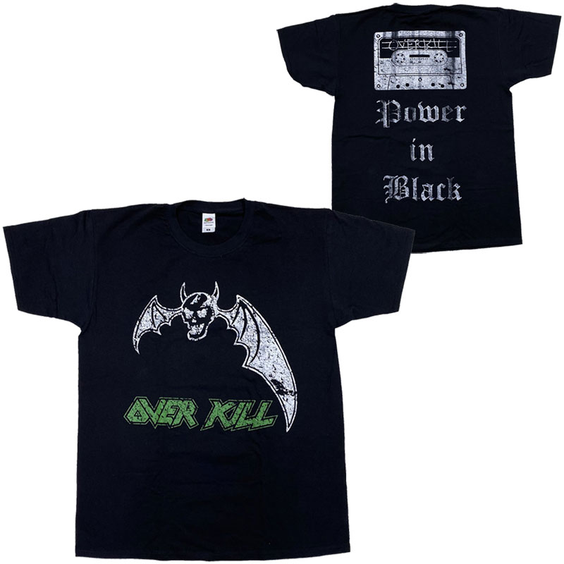 オーヴァーキル・OVERKILL・POWER IN BLACK・EU版・Tシャツ・メタルTシャツ・オフィシャルTシャツ