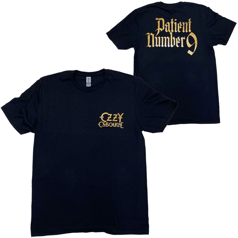 オジー オズボーン OZZY OSBOURNE PATIENT NO.9 GOLD LOGO Tシャツ メタルTシャツ オフィシャル ロックTシャツ バンドTシャツ