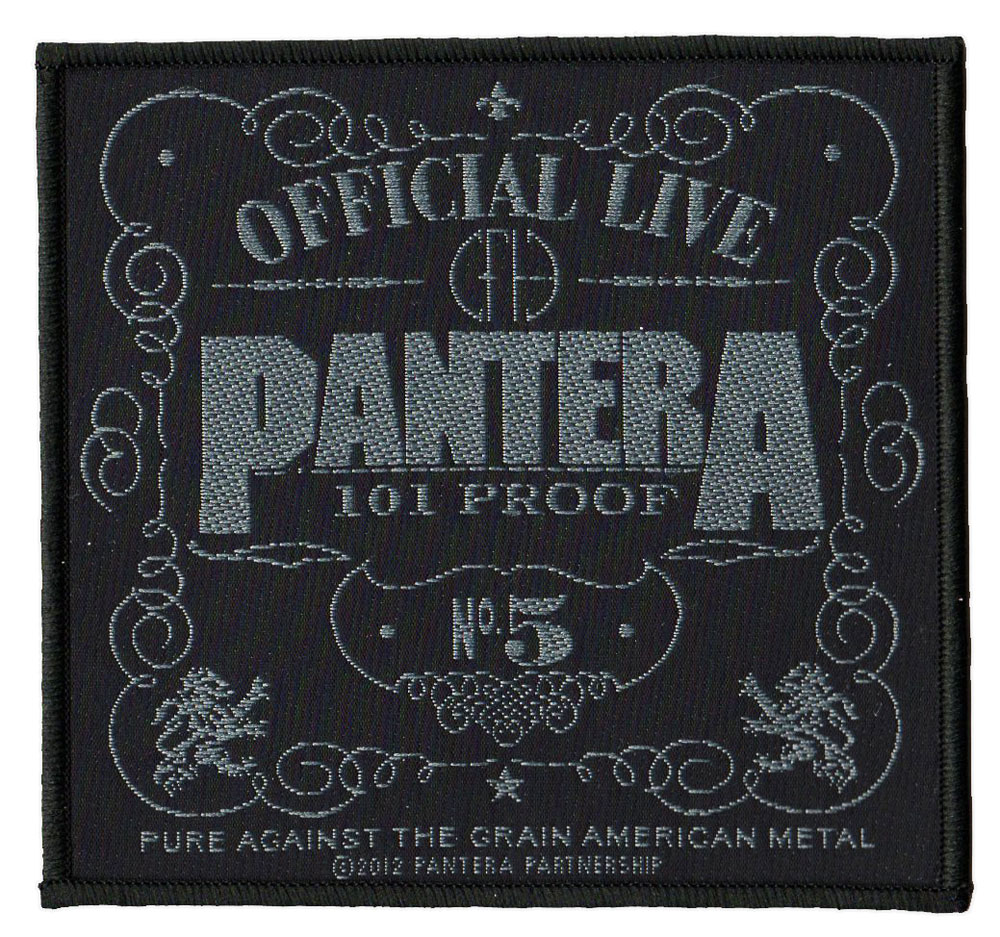 PANTERA パンテラ 101 PROOF 糊無し 刺繍ワッペン オフィシャル パッチ