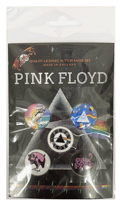 Rakuten - ピンクフロイド・PINK FLOYD・PRISM・BUTTON BADGE SET・バッジ・缶バッジセット(5個入り)・オフィシャル商品