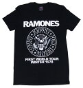 RAMONES・ラモーンズ・FIRST WORLD TOUR 1978・ロックTシャツ・Tシャツ・オフィシャル バンドTシャツ
