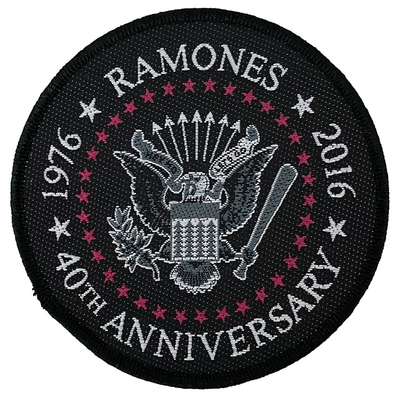 RAMONES・ラモーンズ・40TH ANNIVERSARY・ 刺繍ワッペン・刺繍パッチ・ワッペン・オフィシャル