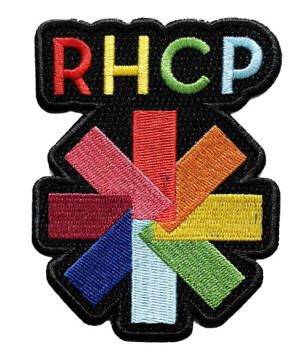 RED HOT CHILI PEPPERS・レッド ホット チリ ペッパーズ・RAINBOW ASTERISK・刺繍パッチ・ワッペン・オフィシャル商品 RED HOT CHILI PEPPERS・レッド ホット チリ ペッパーズ・RAINBOW ASTERISK・刺繍パッチ・ワッペン・オフィシャル商品