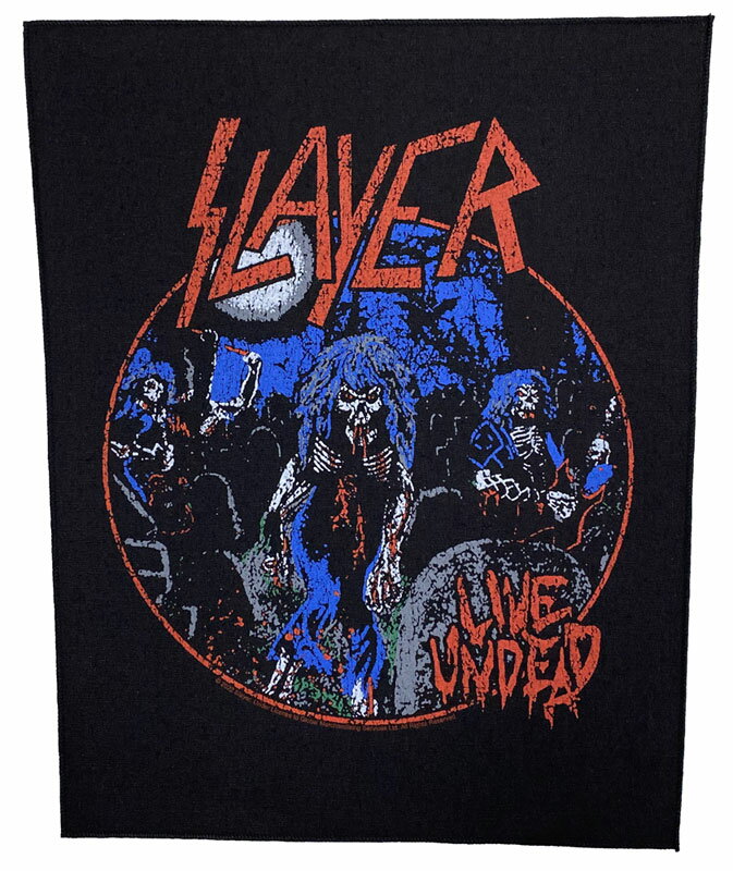 SLAYER・スレイヤー・LIVE UNDEAD・バックパッチ・ワッペン・オフィシャル バックパッチ
