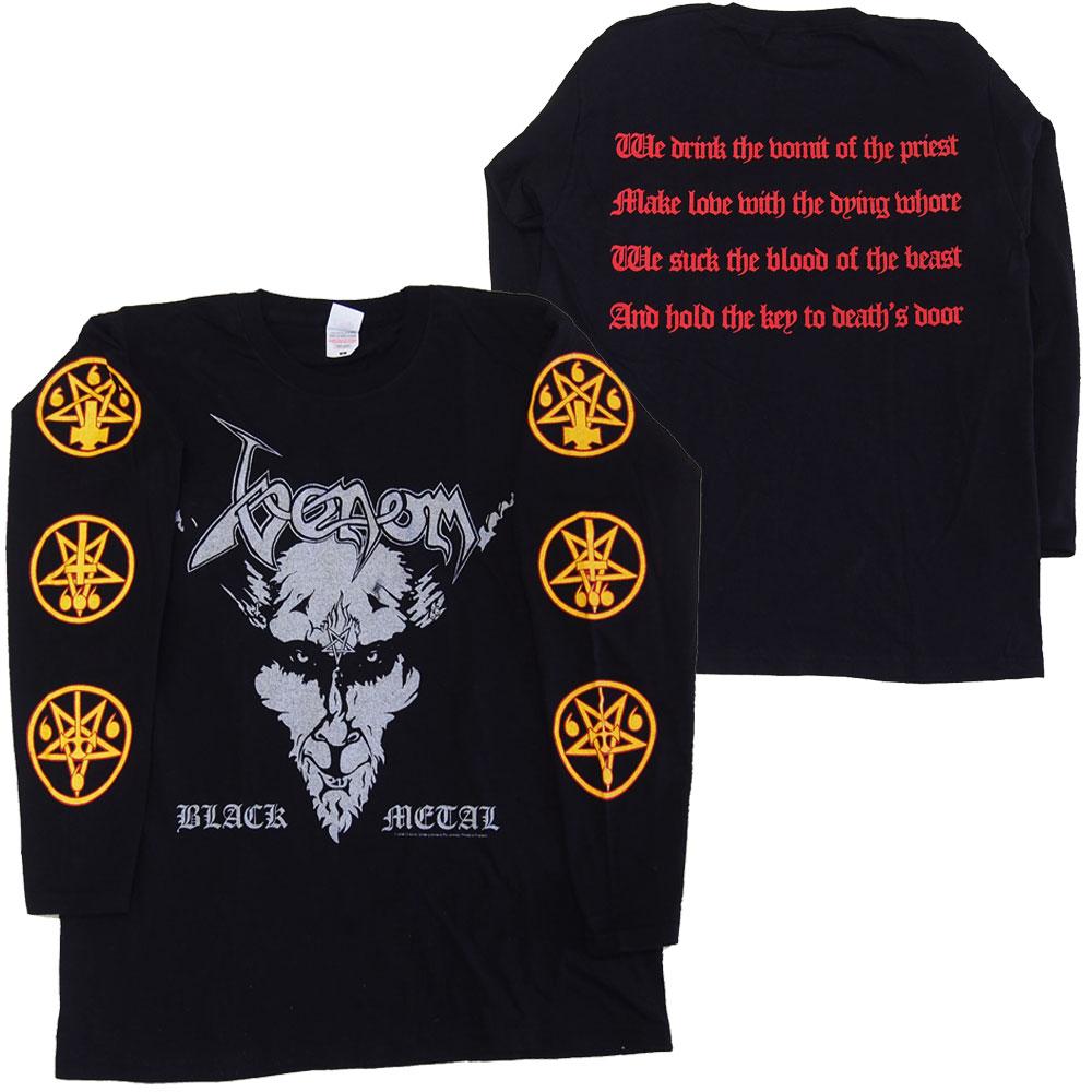 ヴェノン・ベノム・VENOM・BLACK METAL・長袖・ロングスリーブ・バンドTシャツ・メタルTシャツ・オフィシャル バンドTシャツ
