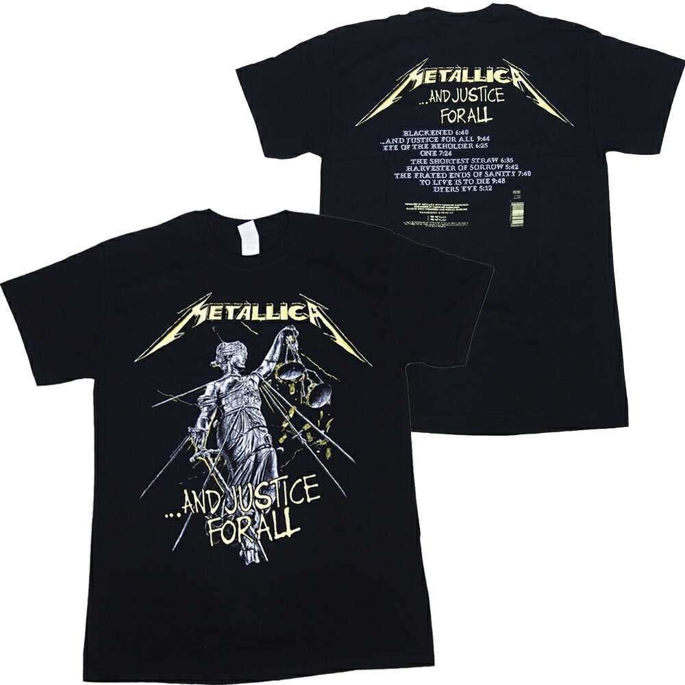 メタリカ・METALLICA・AND JUSTICE FOR ALL TRACKS BLACK Tシャツ メタリカTシャツ オフィシャル ロックTシャツ