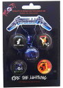 メタリカ・METALLICA・RIDE THE LIGHTNING・BUTTON BADGE SET 缶バッジセット(5個入り)オフィシャル