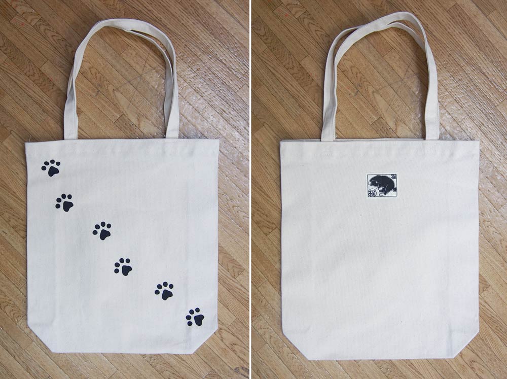 福猫シリーズ ネコトート ポケット無し エコバッグ