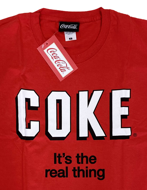 COCA COLA・コカ・コーラ・It's The Real Thing・Tシャツ・ 企業Tシャツ ・オフィ...
