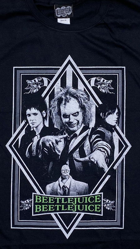 BEETLEJUICE2・ビートルジュース2・BW POSTER PLAIN・Tシャツ・ 映画Tシャツ・オフィシャルTシャツ