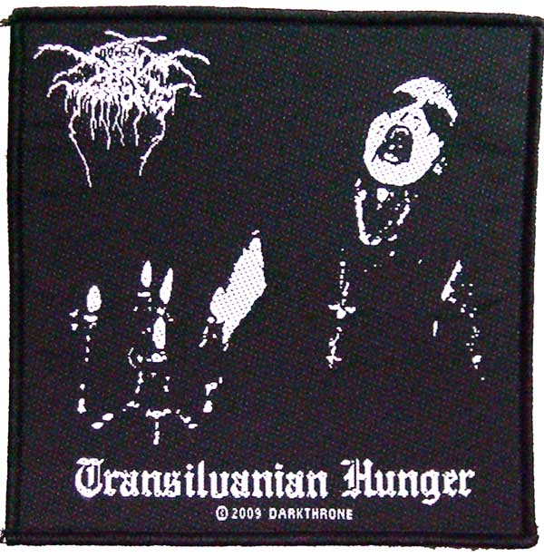 ダークスローン DARKTHRONE TRANSILVANIAN HUNGERノリ無し刺繍ワッペン オフィシャルバンドPATCH