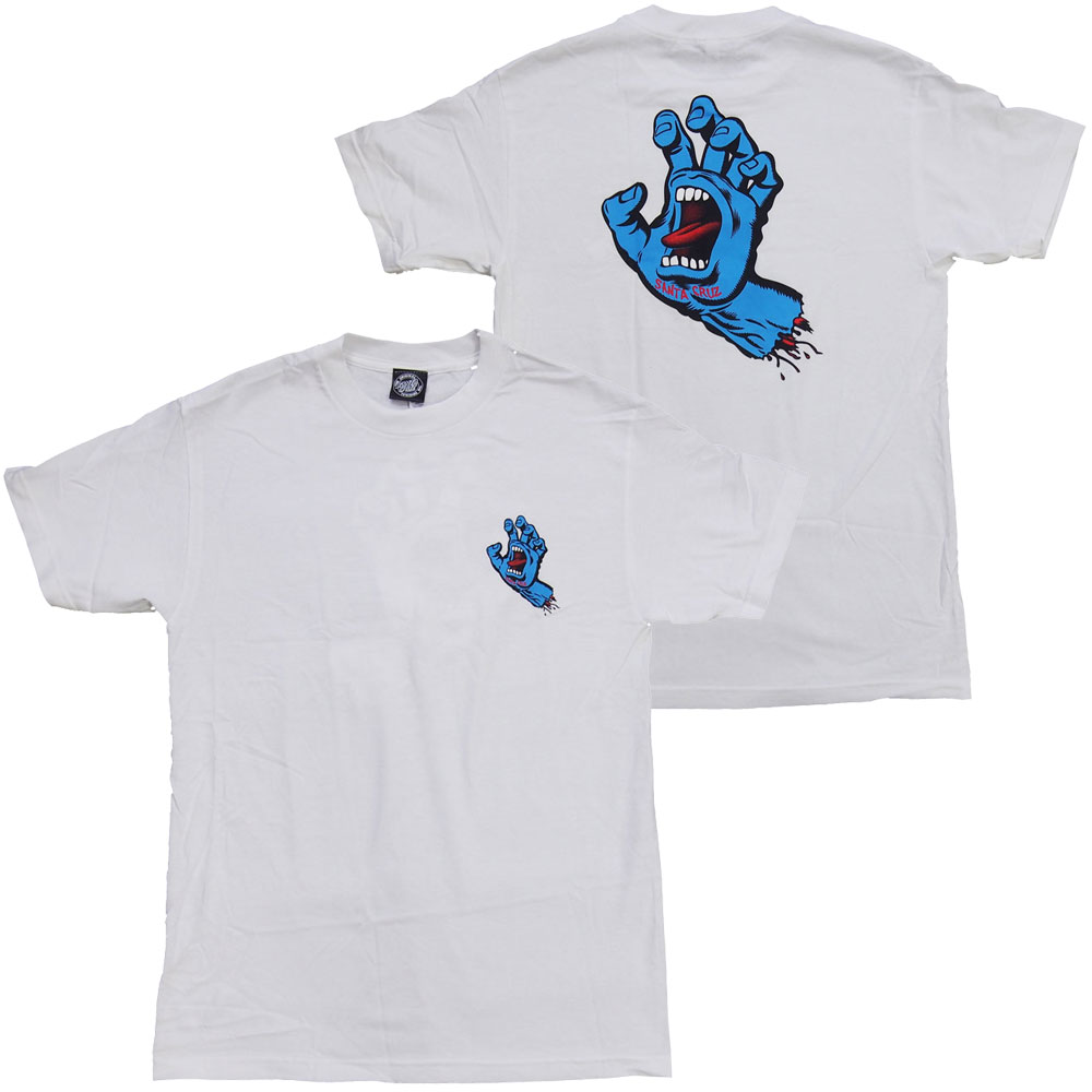 SANTA CRUZ・サンタクルーズ・SCREAMING HAND・ホワイト・Tシャツ ブランド正規品