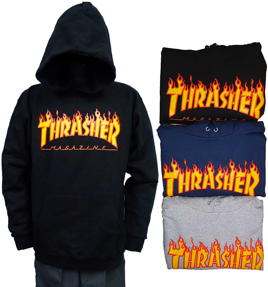 【楽天市場】スラッシャー THRASHER 3カラー FLAME LOGOパーカー THRASHER LOGO ステッカー プレゼント！ 本社