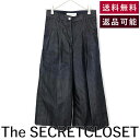 【中古】ザ シークレットクローゼット The SECRETCLOSET デニムクロップドワイドパンツ ハイウエスト インディゴ 紺 送料無料 1-04-04-2005 g1017t004-0111 返品可 古着 中古 ブランド古着DB