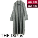 【中古】ザ ダラス THE Dallas ニットロングコート ガウン風 モヘア プードルコート ゆったり グレー 送料無料 D8A-3 g1120m032-0130 返品可 古着 中古 ブランド古着DB