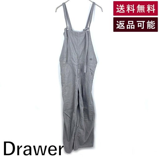 【中古】ドゥロワー Drawer オールインワン デニムオーバーオール ロゴ刺繍 ライトグレー 送料無料 6514-299-1078 h0321k007 返品可 古着 中古 ブランド古着DB 【中古】ドゥロワー Drawer オールインワン デニムオーバーオール ロゴ刺繍 ライトグレー 送料無料 6514-299-1078 h0321k007 返品可 古着 中古 ブランド古着DB