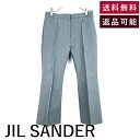 【中古】ジルサンダー JIL SANDER フレアパンツ センタープレスステッチ ブルーグレー くすみカラー 送料無料 J45020 h0415h003 返品可...