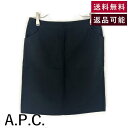 【中古】アーペーセー A.P.C. ひざ上スカート セミタイト シンプル ツイル生地 ブラック 黒 送料無料 4100018468 g0424n004 返品可 ...