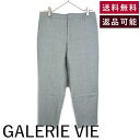 【中古】ギャルリーヴィー GALERIE VIE クロップドパンツ テーパード きれいめ 薄手 ライトグレー 送料無料 23-04-44-04102 h0523...