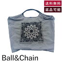 【中古】ボールアンドチェーン Ball&Chain エコバッグ サブバッグ バンダナ柄 ペイズリー チャコールグレー 黒 送料無料 h0826m0223 返品可 古着 中古 ブランド古着DB