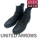 【中古】ユナイテッドアローズ UNITED ARROWS サイドゴアブーツ ショート丈 レザー カジュアル ブラック 黒 送料無料 1731-699-7716-...