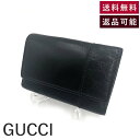 【中古】グッチ GUCCI キーケース 6連フック シンプル ロゴ デボス加工 ブラック 黒 送料無料 h0819lq00222 返品可 古着 中古 ブランド古...