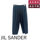 【中古】ジルサンダー JIL SANDER カービングパンツ ハイウエスト センタープレス ネイビー 紺 送料無料 JM2520 h1022rq00212 返品...