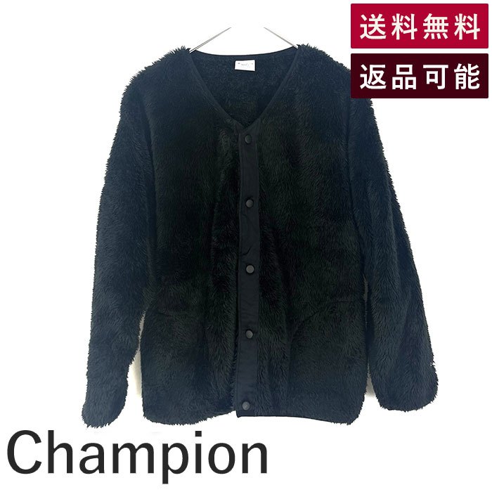 Rakuten - 【中古】チャンピオン Champion ボアジャケット ベイクルーズコラボ もこもこ カジュアル ブラック 黒 送料無料 CWSU604 h0305m0015 返品可 古着 中古 ブランド古着DB
