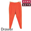 【中古】ドゥロワー Drawer コットンサテンタックパンツ テーパード ビタミンカラー ビビッド オレンジ系 送料無料 6514-236-0932 h1007...