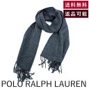 【中古】ポロラルフローレン POLO RALPH LAUREN マフラー グレンチェック シック カシミヤ グレー ネイビー 送料無料 h1226wq0267 ...