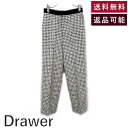 【中古】ドゥロワー Drawer セミワイドツイードパンツ ラメ糸 キラキラ ゴールド シルバー ホワイト ブラック 送料無料 6514-236-1375 i0...