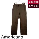 【中古】アメリカーナ AMERICANA アパルトモン フレアパンツ すそスリット Tシャツ生地 ダークブラウン こげ茶 送料無料 h1227n0290 返品可...