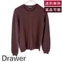 【中古】ドゥロワー Drawer クルーネックニット カシミヤ 無地 シンプル 上質 ボルドー ダークブラウン系 送料無料 6513-106-0598 i020...
