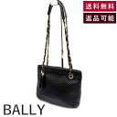 【中古】バリー BALLY ショルダーバッグ チェーン 刺しゅう模様 タッセル ブラック ゴールド 黒 送料無料 i0120lq00355 返品可 古着 中古 ...