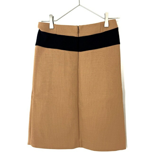 【中古】マルニ MARNI スカート 台形 バイカラー ウール おしゃれ キャメル ネイビー 送料無料 Y2331 i0120lq01022 返品可 古着 中古 ブランド古着DB