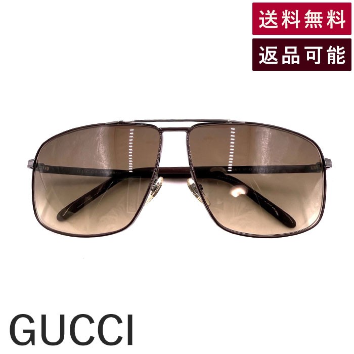 ��Fashion THE SALE 10%OFF�ۡ���šۥ��å� GUCCI ���󥰥饹 ���å����ޥ����� �礭���� �٥ե졼�� �֥饦��� ����̵�� i0...