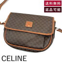 【中古】セリーヌ CELINE ショルダーバッグ ポシェット マカダム 柄 ブラウン系 送料無料 h1223rq00285 返品可 古着 中古 ブランド古着DB
