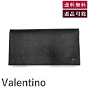 【中古】ヴァレンティノ Valentino 長財布 二つ折り シンプル 箱付き ブラック 黒 送料無料 h1103oq01010 返品可 古着 中古 ブランド古...