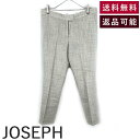 【中古】ジョセフ JOSEPH テーパードパンツ ツイード タグ付き 麻 リネン ライトグレー 送料無料 S6633070032 i0213n01510 返品可...