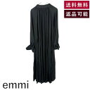 【中古】エミ emmi スタンドカラー バックリボンワンピース とろみ素材 落ち感 ブラック 黒 送料無料 13WF0214031 i0417m0165 返品可...