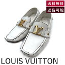 【中古】ルイヴィトン LOUIS VUITTON ローファー モンテカルロ ロゴゴールドエンブレム ホワイト 白系 送料無料 i0413oq003115 返品可...