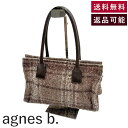 【中古】アニエスベー agnes b. ハンドバッグ ツイード チェック柄 小さめ 可愛い ブラウン系 送料無料 i0410wq01110 返品可 古着 中古 ...