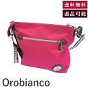 【中古】オロビアンコ Orobianco ショルダーバッグ ナイロン ロゴエンブレム ビビッドピンク ブラウン系 送料無料 i0410wq01210 返品可 古着 中古 ブランド古着DB