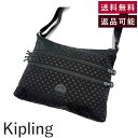 【中古】キプリング Kipling ショルダーバッグ ドット柄 ナイロン カジュアル ブラック 黒 送料無料 i0429wq01115 返品可 古着 中古 ブランド古着DB