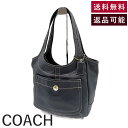 【中古】コーチ COACH ハンドバッグ レザー 白ステッチ ポケット 内側ストライプ ブラック 黒 送料無料 i0429wq00916 返品可 古着 中古 ブ...