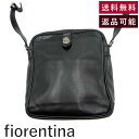 【中古】フィオレンティーナ fiorentina ショルダーバッグ レザー 光沢 スクエア ブラック 黒 送料無料 i0429wq0370 返品可 古着 中古 ブランド古着DB