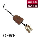【中古】ロエベ LOEWE カデナ 南京錠 カギ チャーム パドロック レザー ブラウン ゴールド 送料無料 i0601oq01332 返品可 古着 中古 ブラ...