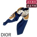 【中古】クリスチャンディオール Christian Dior スカーフ 花柄 大花 ネイビー オレンジ系 白 送料無料 i0424lq02416 返品可 古着 ...