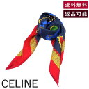 【中古】セリーヌ CELINE スカーフ チェーン ベルト柄 カラフル レッド ネイビー イエロー ブルー 送料無料 i0429wq0480 返品可 古着 中古...